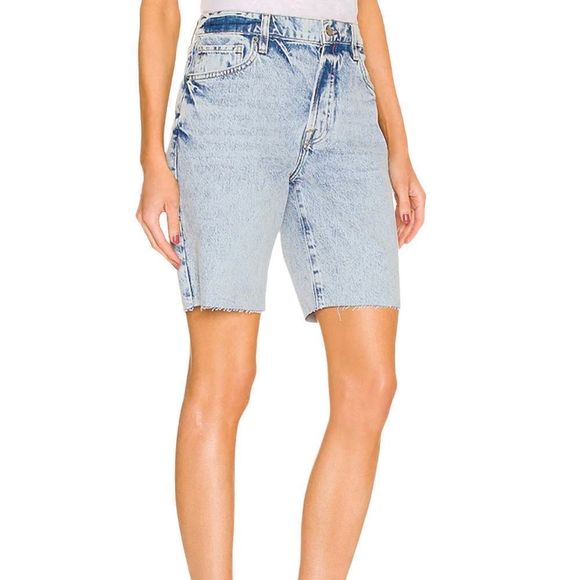 New Frame Shorts Size 29 Le Slouch Bermuda in Richlake Light Wash Jean Biker - Picture 4 of 16